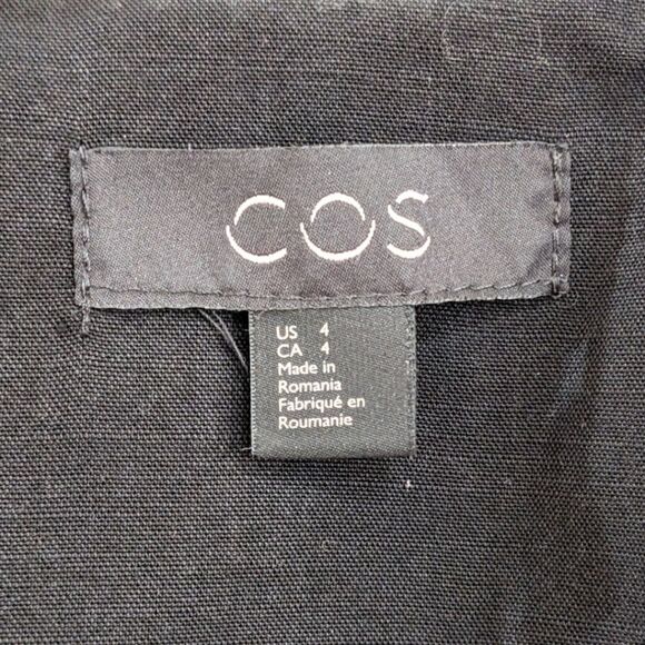 COS Womens' Oversized Fit Single Button Lyocell Lightweight Blazer Black Size 4 - Picture 4 of 5